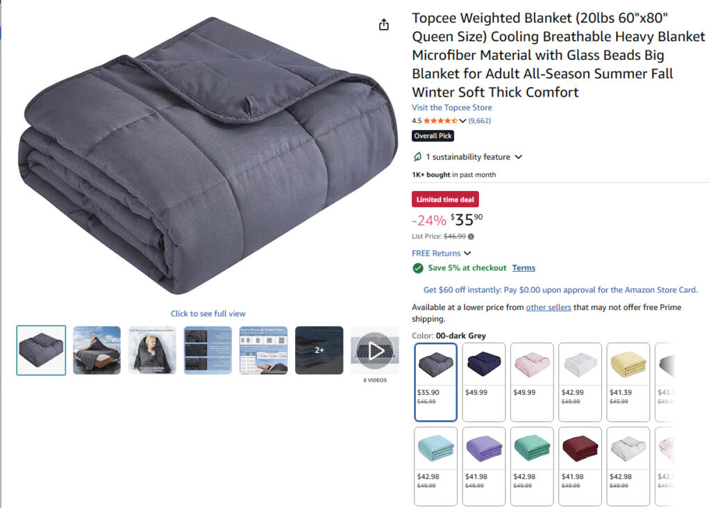 Topcee Weighted Blanket