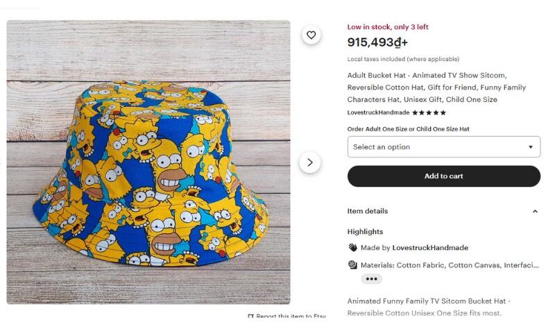 Character-pattern-bucket-hats