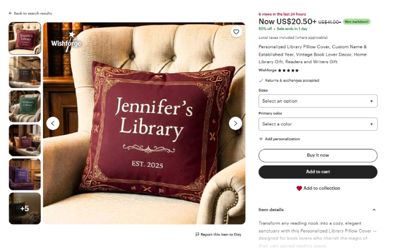 pillow for book lover niche