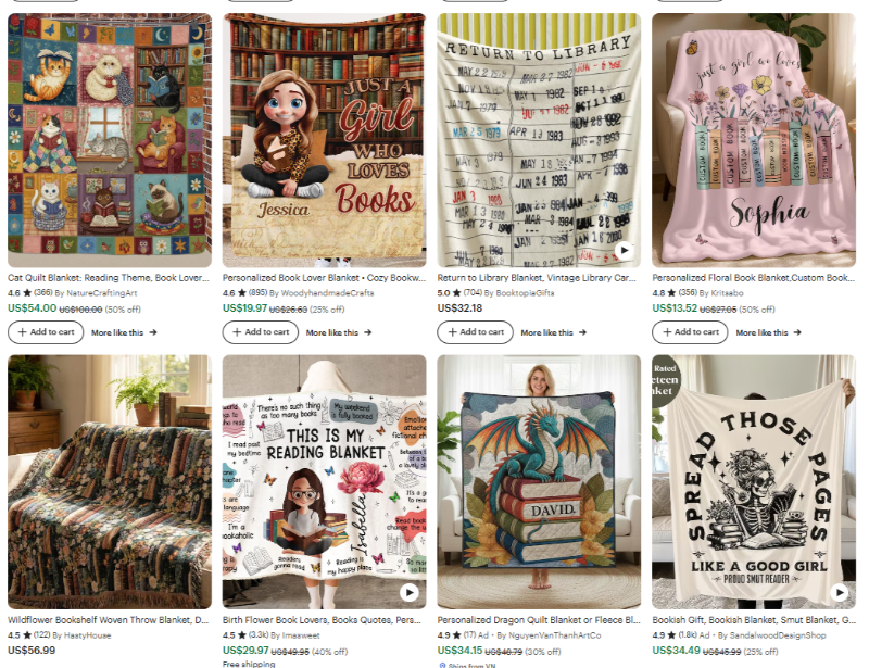 reading blanket for book lover