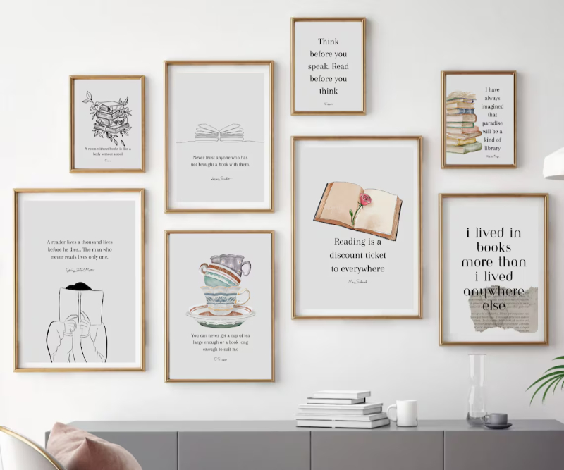 wall art book lover