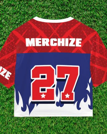 All-over Print Crop Top Football Jersey