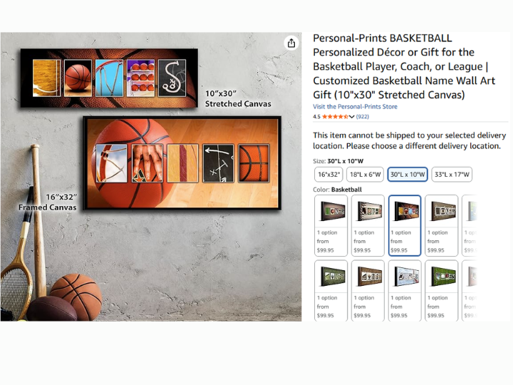 Customized Football Name Wall Art Gift