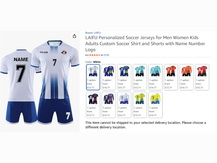 Personalized Soccer Jerseys Set