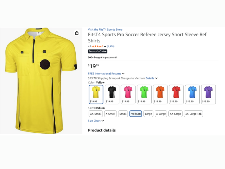 Sports Pro Soccer Referee Jersey Short Sleeve Ref Shirts