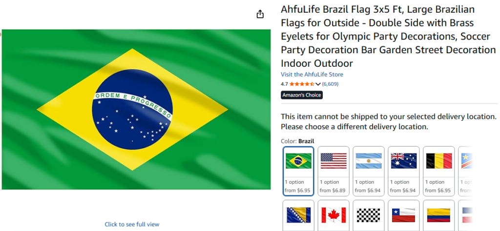 Brazil Flag 3x5 Ft Double-Sided Outdoor Flag
