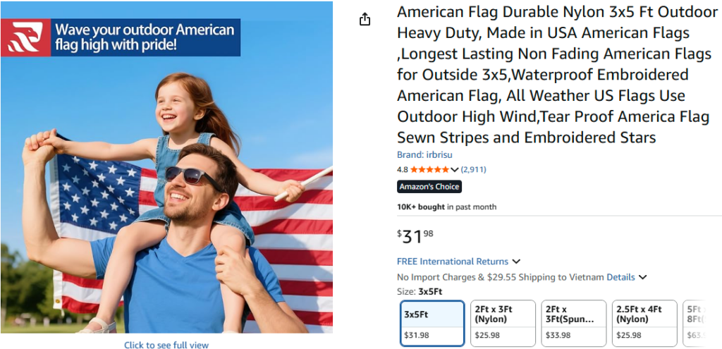 Durable American Flag 3x5 Outdoor Heavy Duty Nylon