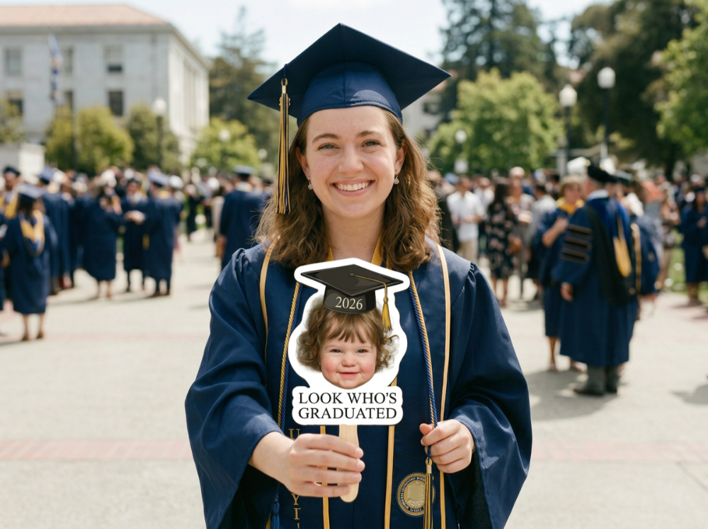 Graduation hand sign childhood image personalized