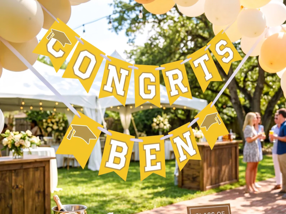 bunting banner graduation idea