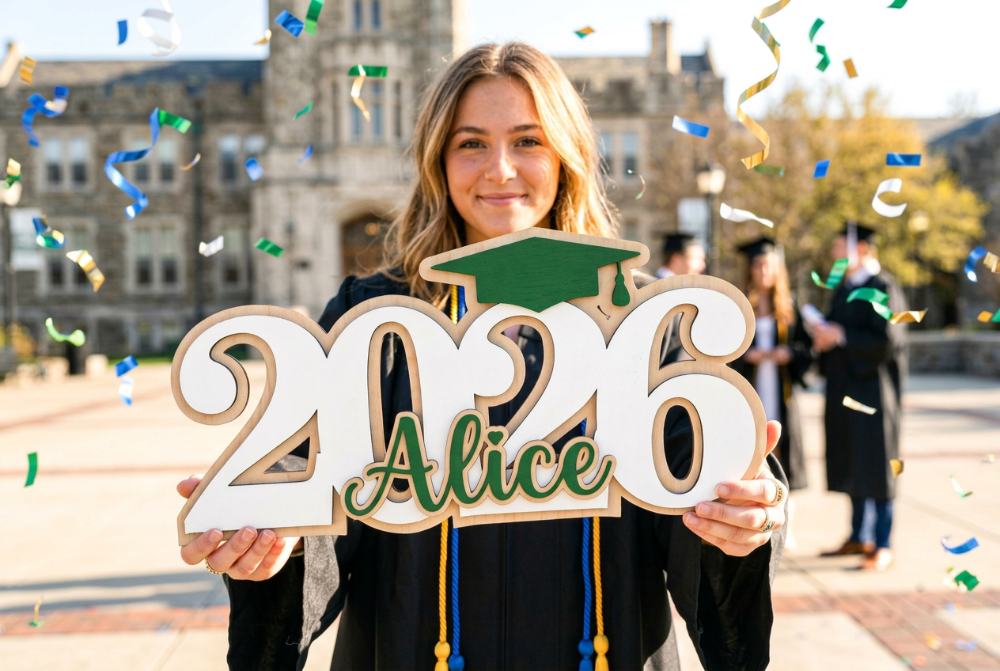 wood sign for graduation design idea