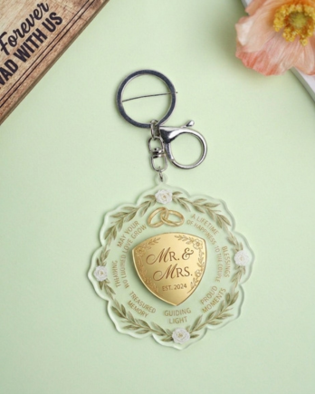 Custom Shape Acrylic Keychain With Spinning Charm