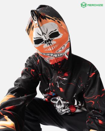 All-over Print Full Zip Up Hoodie (Midweight)