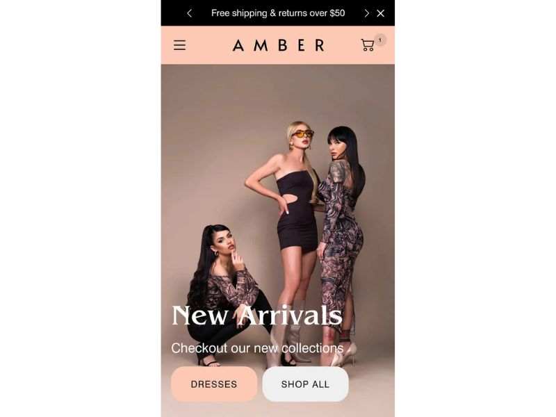 Amber theme shopify