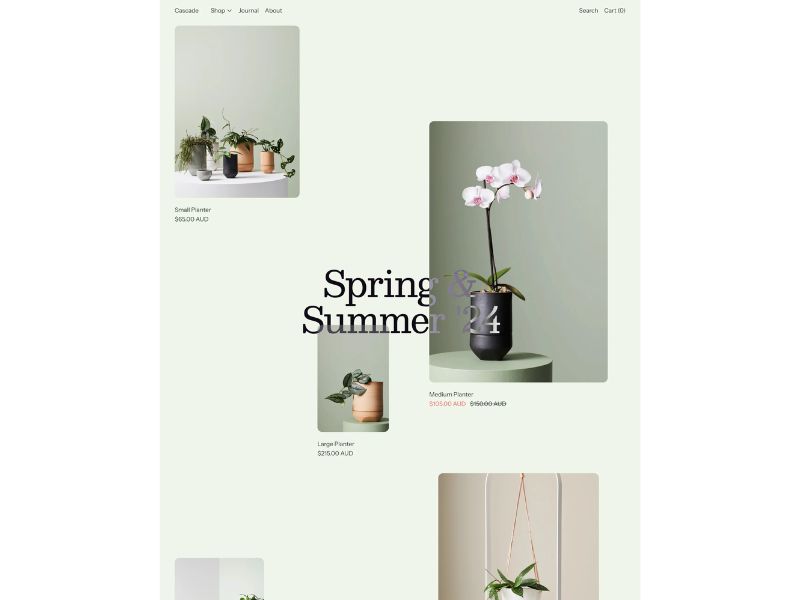 Cascade theme shopify