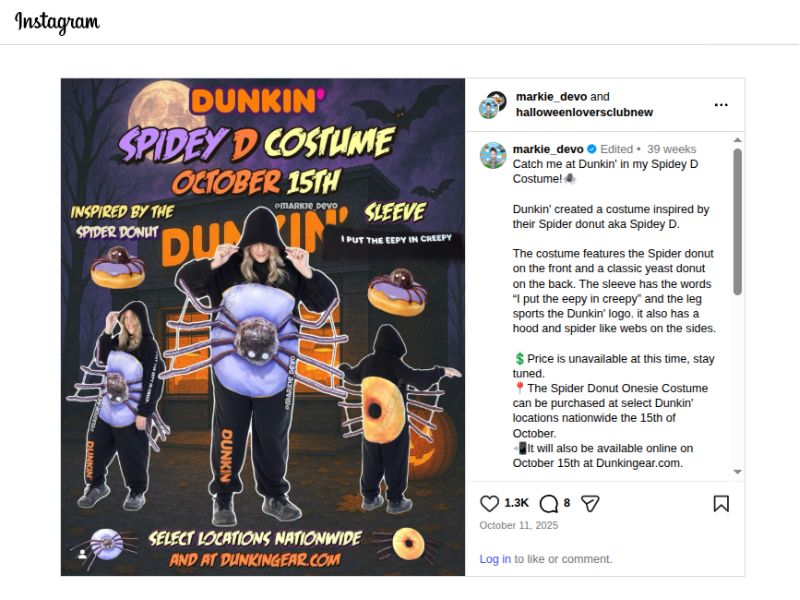 Dunkin's Spidey D Halloween