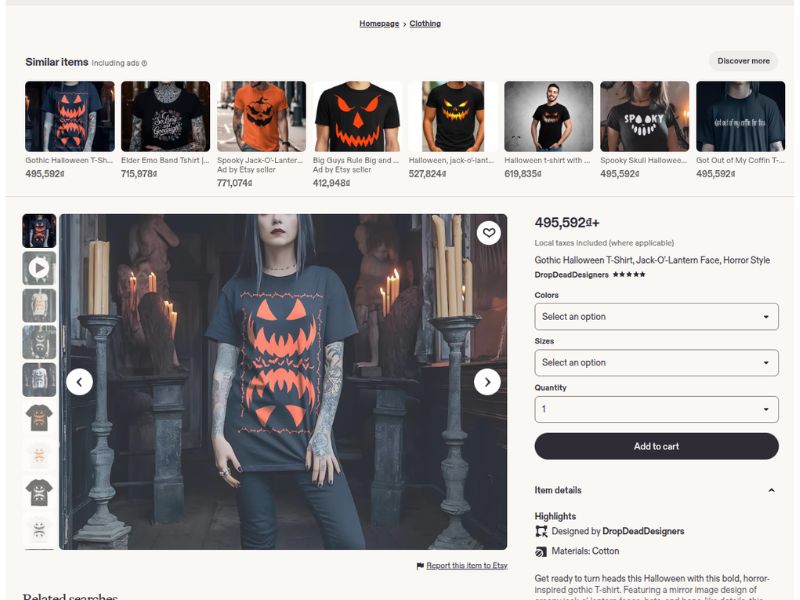 Gothic style Halloween shirt ideas
