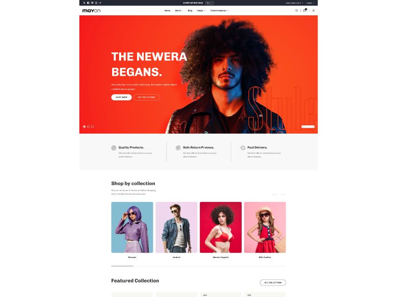 Mavon theme shopify