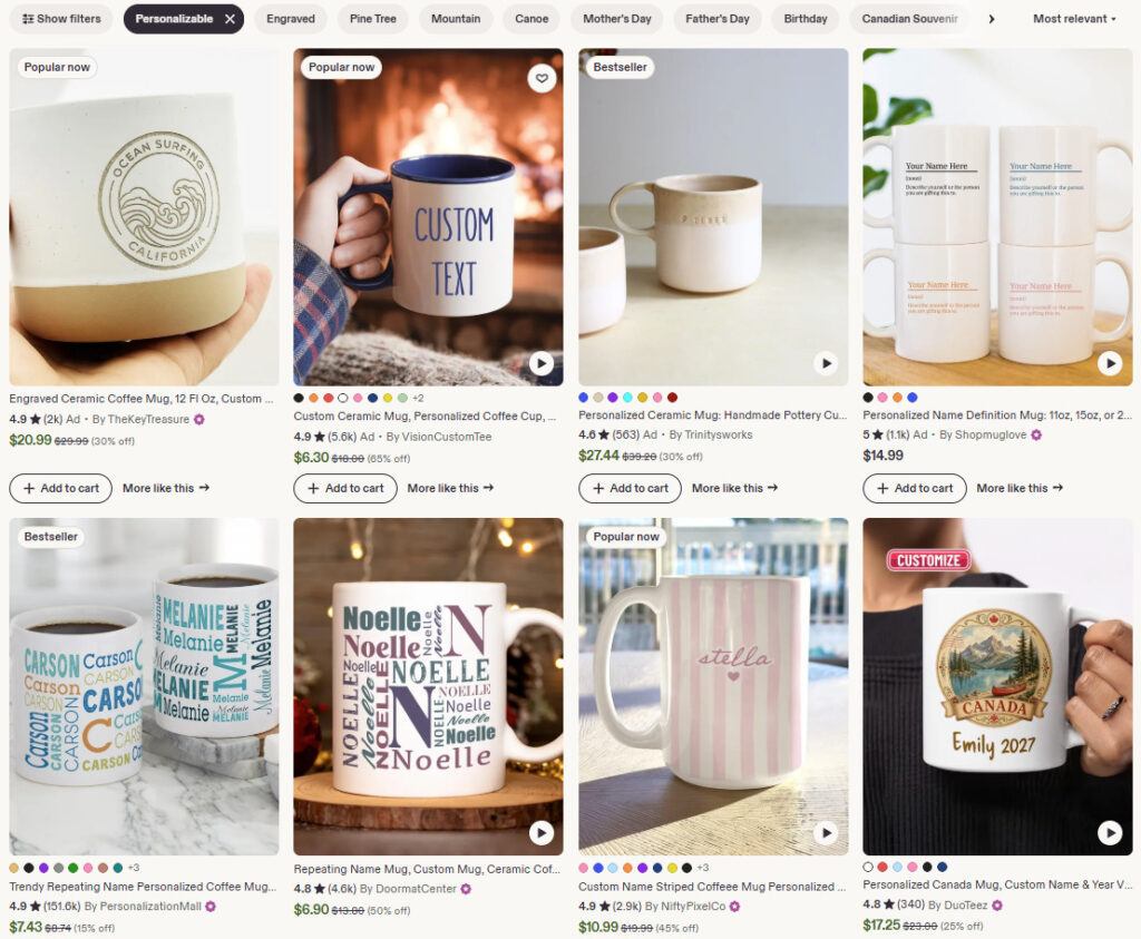 Personalized name mugs for gifts & office use