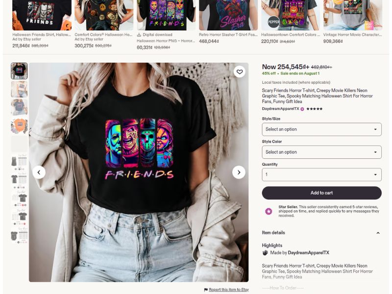 Slasher horror movie tribute Halloween shirt ideas
