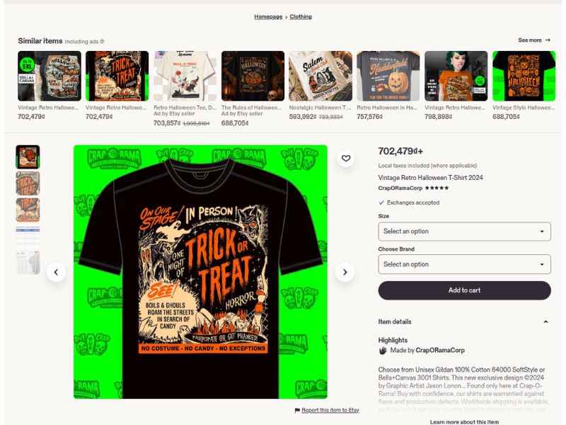 Vintage Halloween style shirt ideas