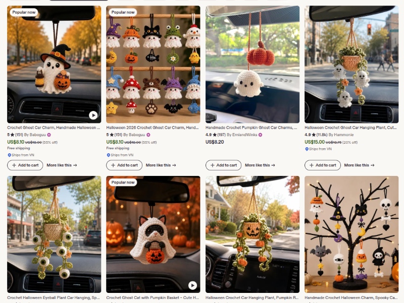 gift for halloween car ornament