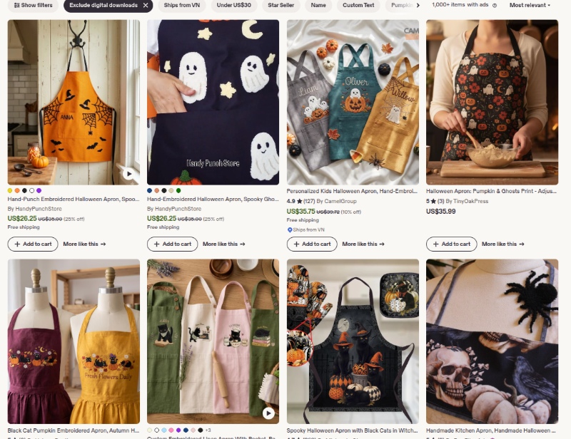 halloween apron gifts
