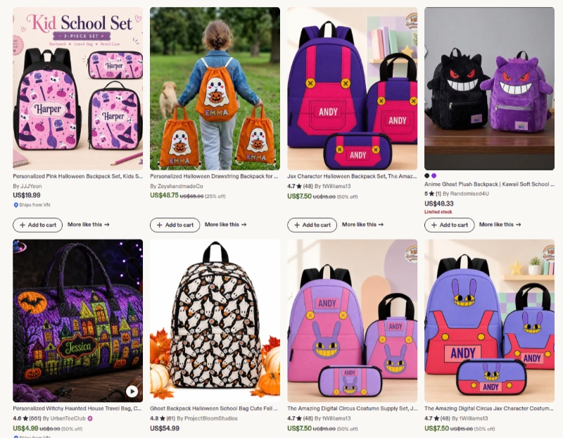 halloween backpack gift for kid