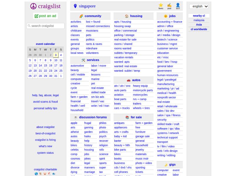 sell items online Craigslist