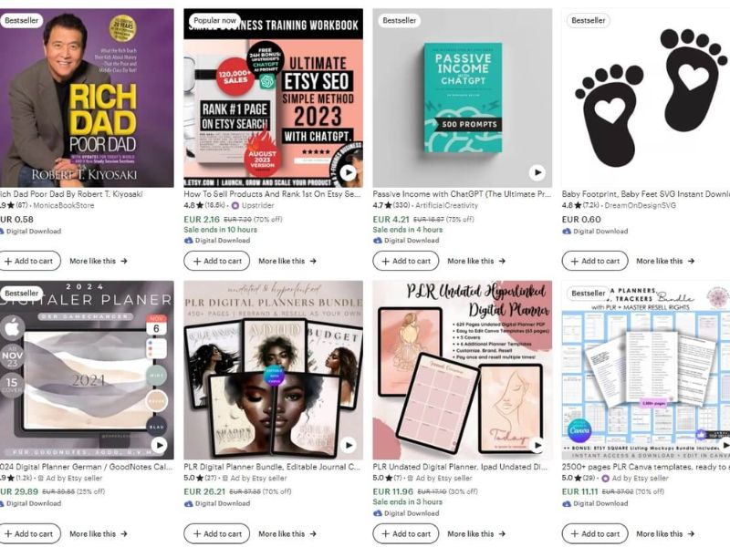 sell items online on Etsy