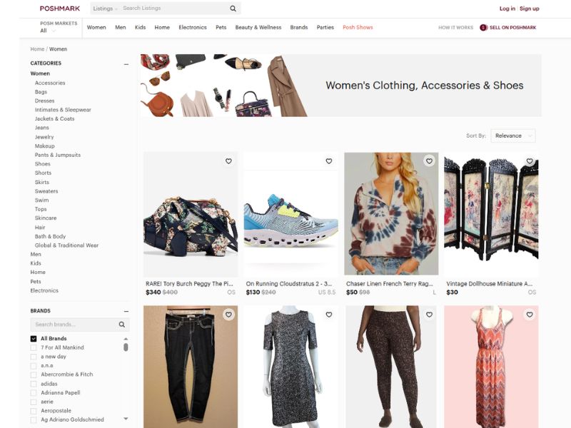 sell items online on Poshmark