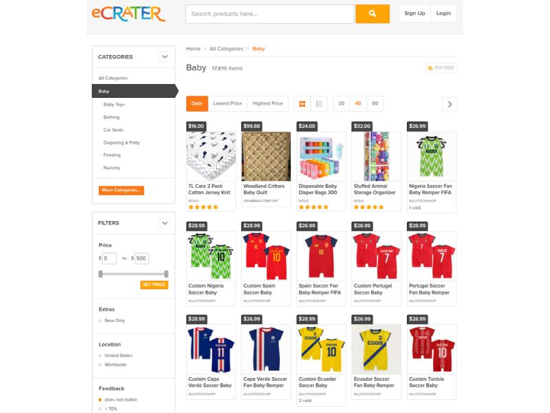 sell items online on eCrater