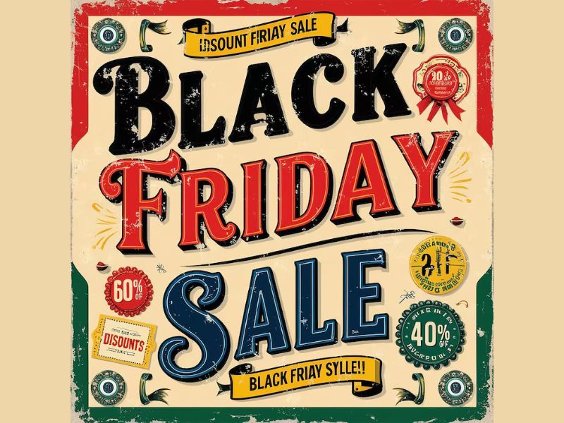 Black friday Nostalgic appeal with Retro style