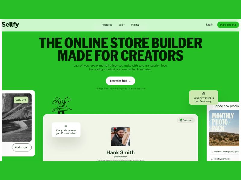 ecommerce platform Sellfy