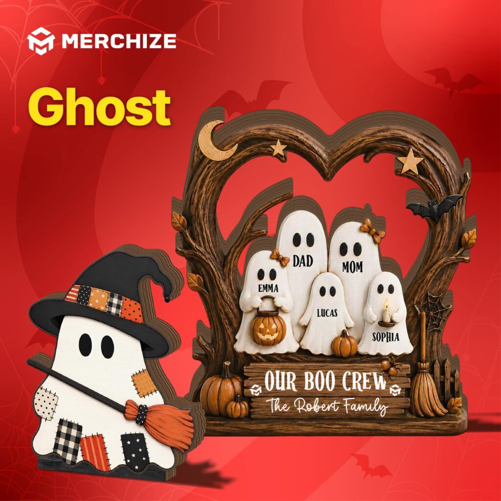 halloween design ghost characters