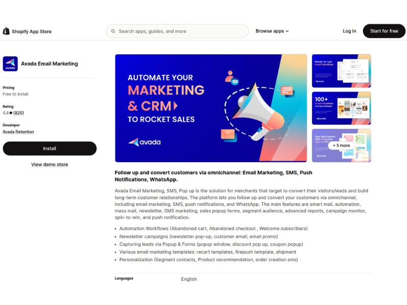 Avada Shopify apps