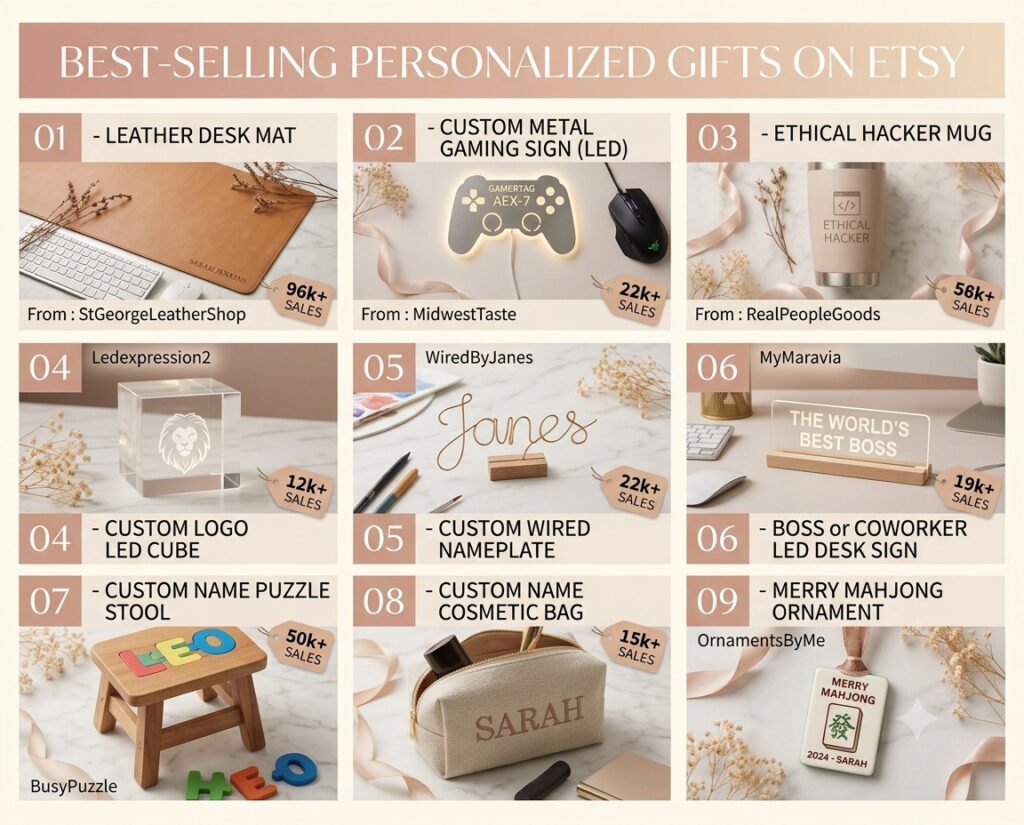 Best-Selling Personalized Gifts on Etsy