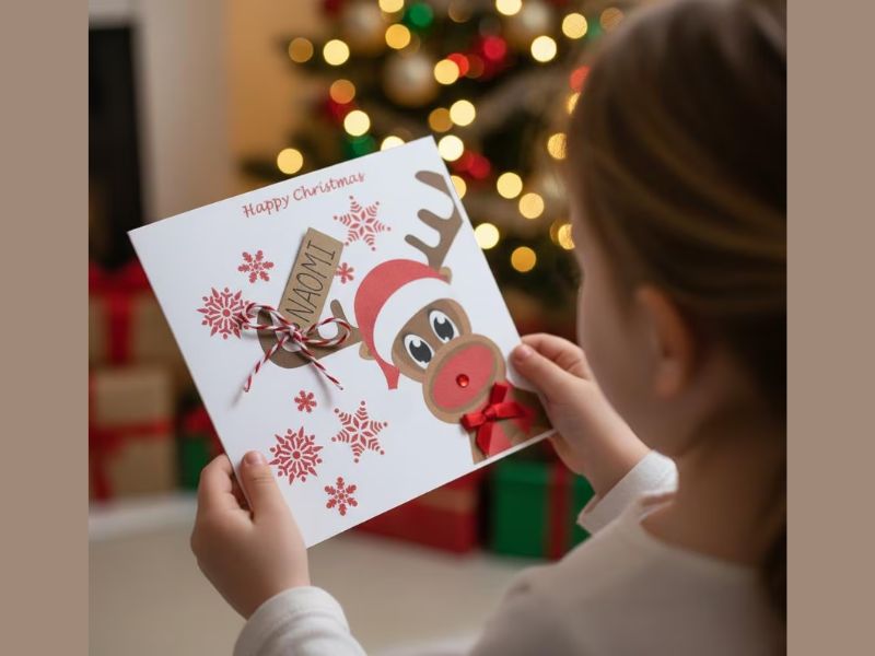 Custom name Christmas card