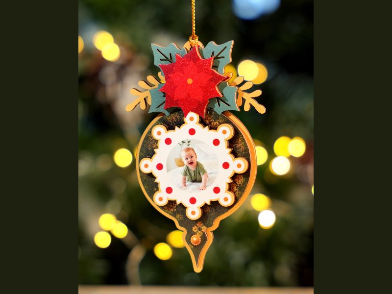 Custom shape 3 Layered wood ornament