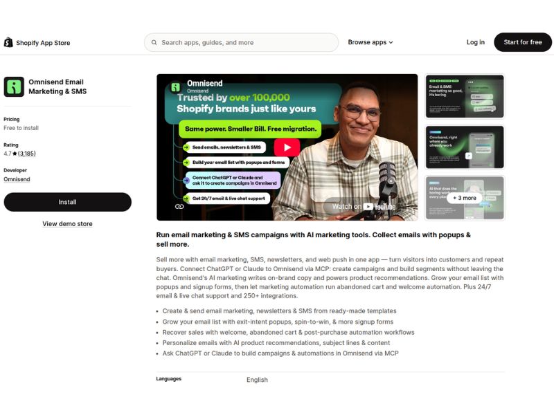 Omnisend Shopify apps