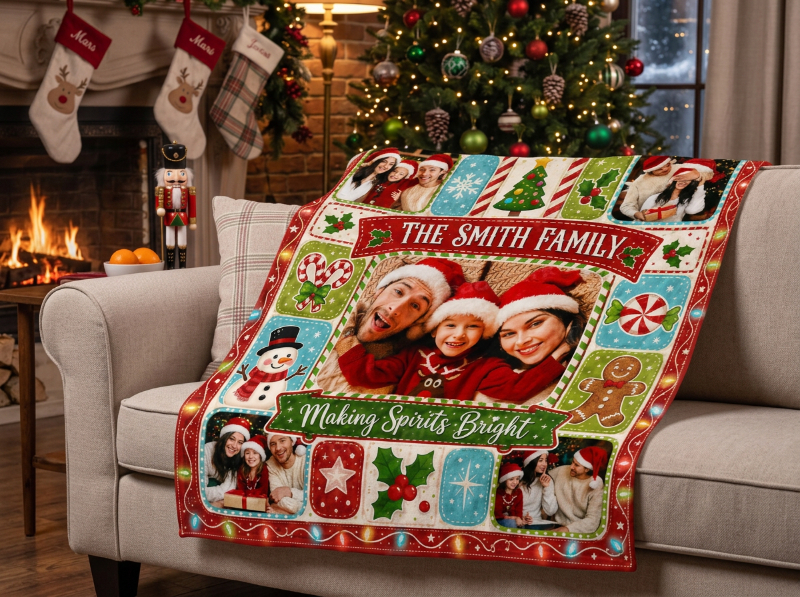 Personalized Family Photo Blanket