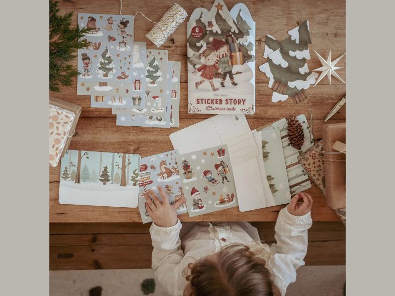 Sticker Christmas cards