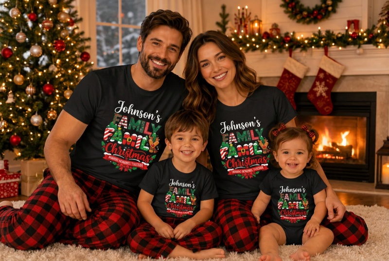 custom family name christmas shirts