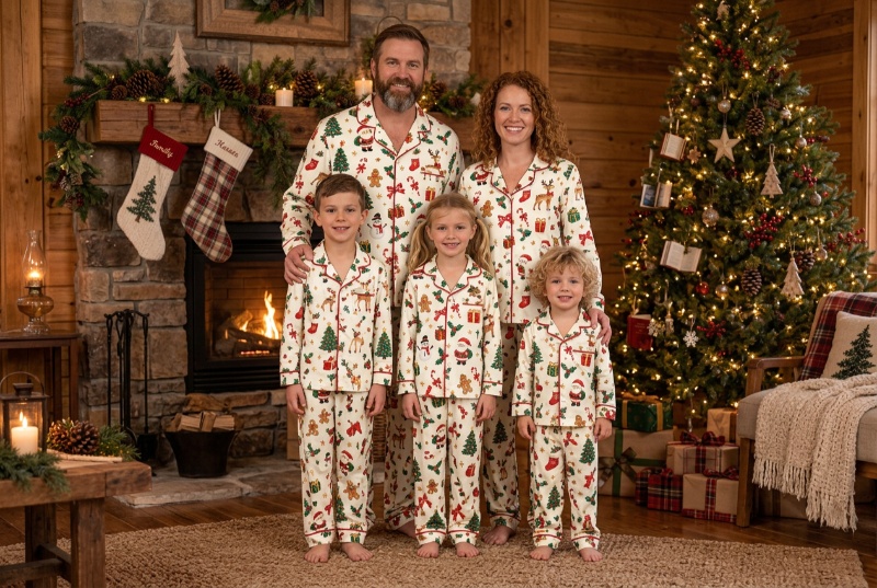 pajamas set christmas family matching sets