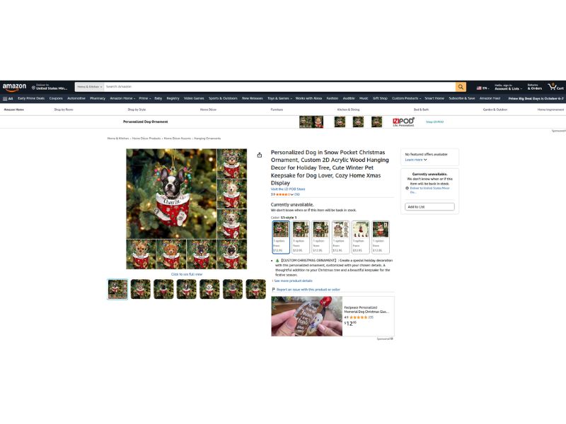 pet Christmas ornament niches