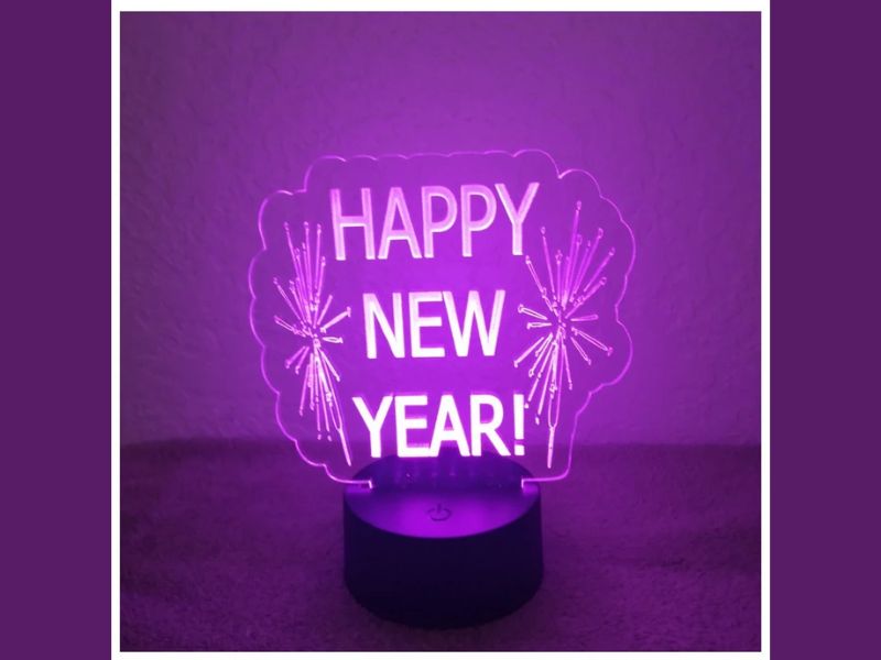 Acrylic Nightlight new year