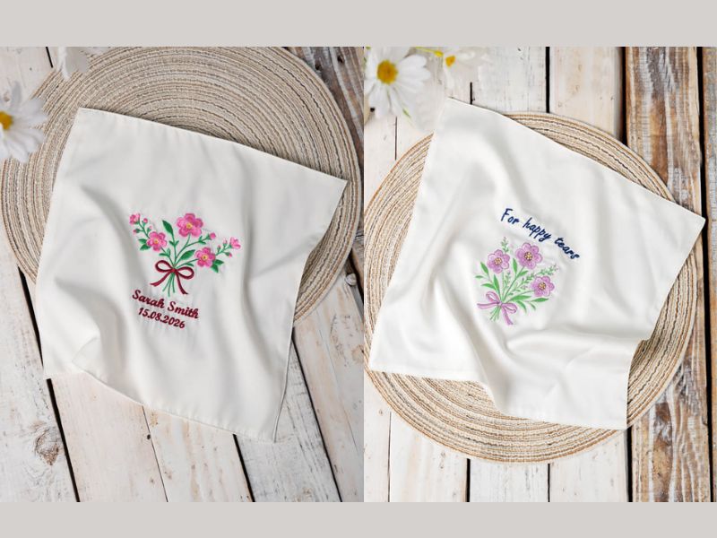 Embroidered handkerchiefs