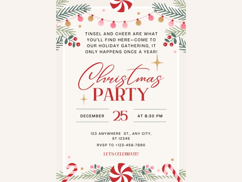 Friendsmas wording for christmas party