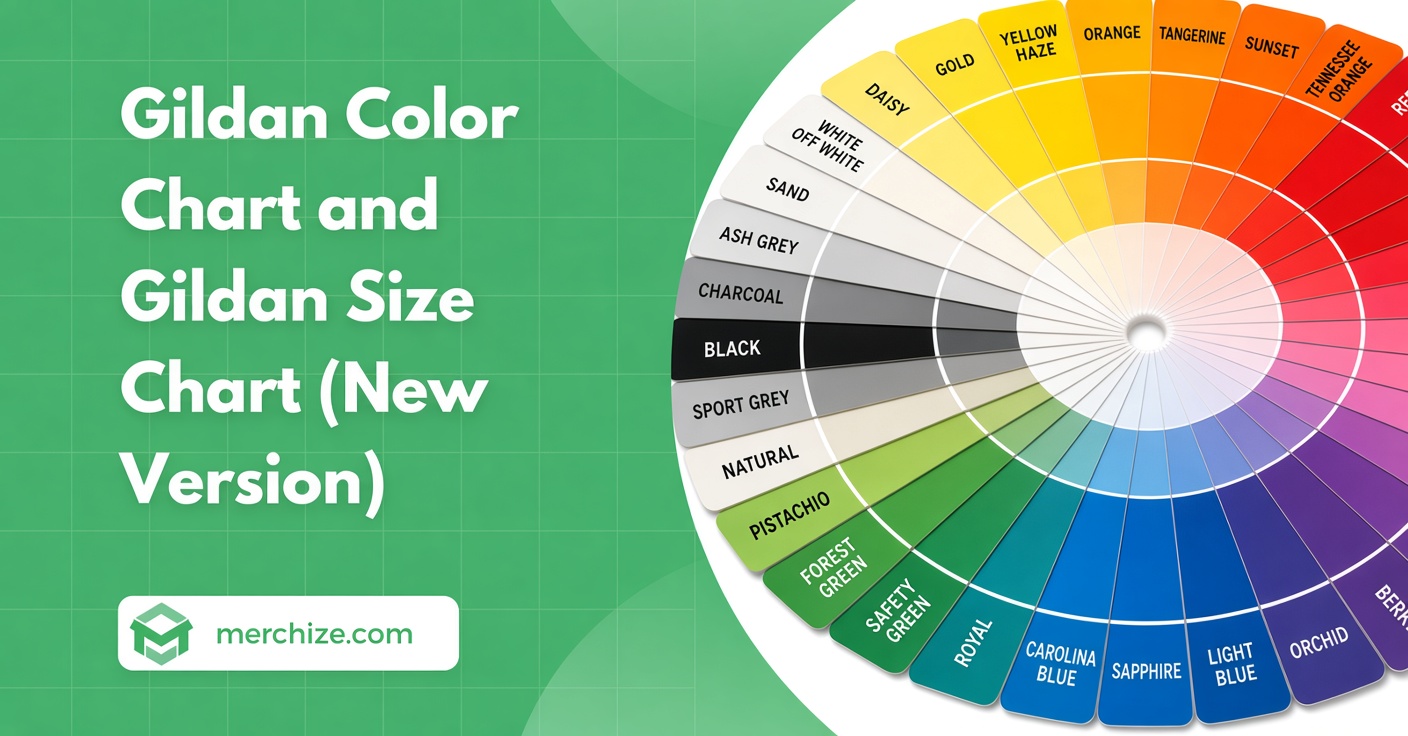 Gildan Color Chart and Gildan Size Chart