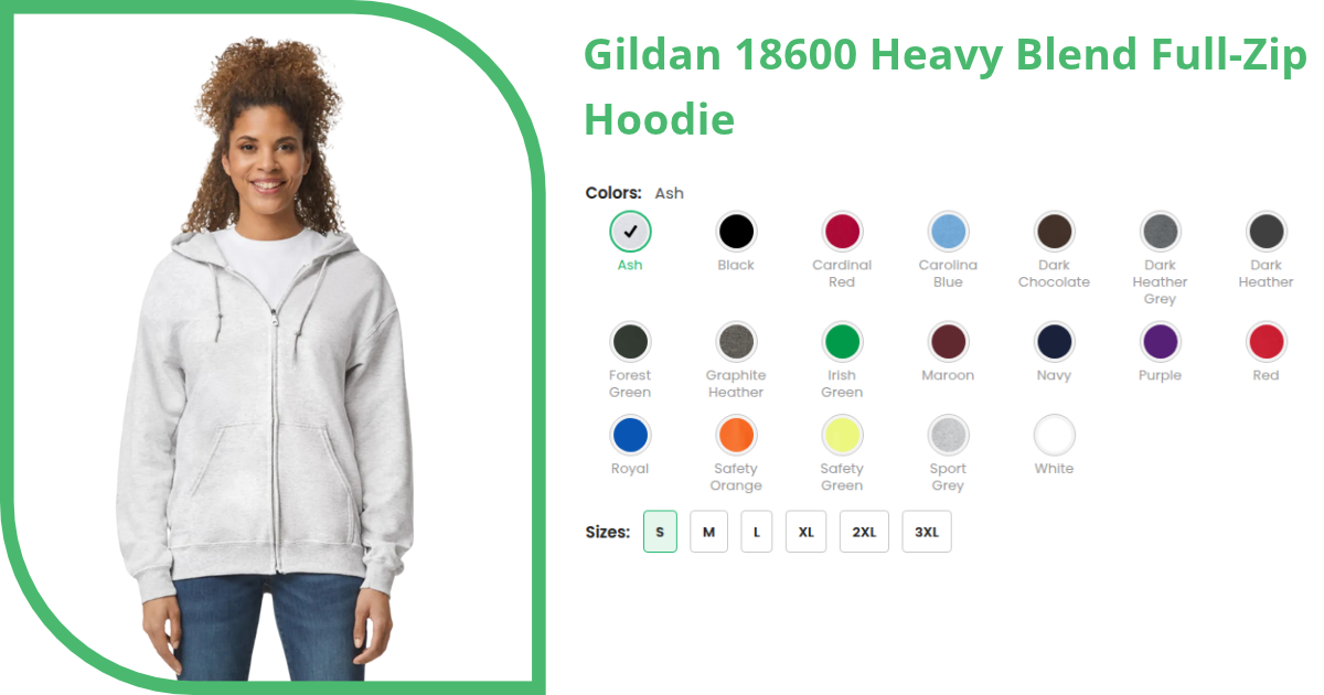 Gildan 18600 Heavy Blend Full-Zip Hoodie
