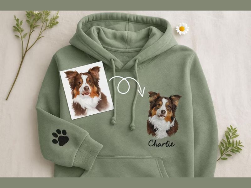 Hoodie Design Ideas with cute pet image